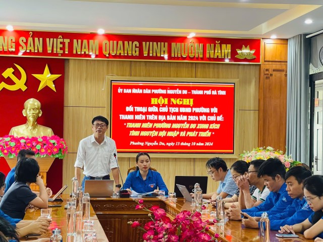 HỘI NGHỊ ĐỐI THOẠI GIỮA CHỦ TỊCH UBND PHƯỜNG VỚI THANH NIÊN PHƯỜNG NGUYỄN DU NĂM 2024